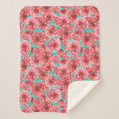 Couverture Sherpa Coral Floral (Devant)