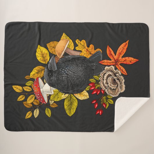 Couverture Sherpa Corbeau (Devant (Horizontal))