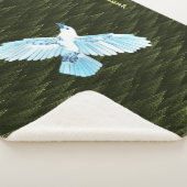 Couverture Sherpa Corbeau blanc sur conifères fractals (3/4)