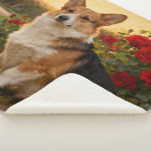 Couverture Sherpa Corgi dans les Roses II (3/4)