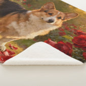 Couverture Sherpa Corgi dans les Roses V (3/4)