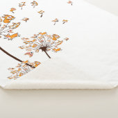 Couverture Sherpa Corgi Flower Fly Dandelion Chemise mignonne Amoure (3/4)