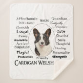 Couverture Sherpa Corgi Traits (Devant)