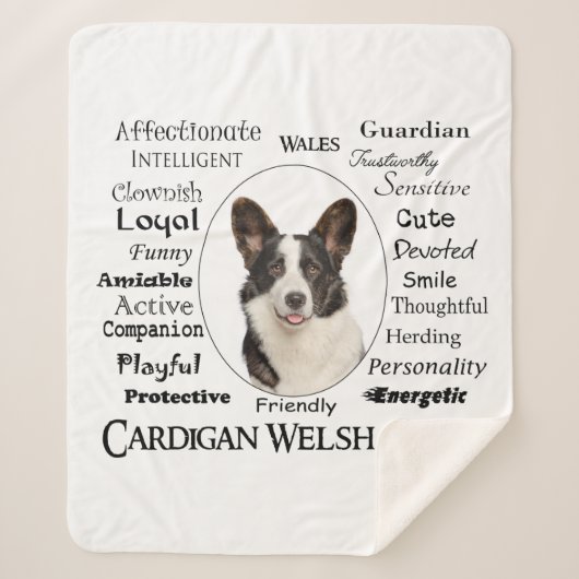 Couverture Sherpa Corgi Traits (Devant)