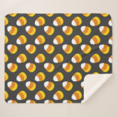 Couverture Sherpa Corne de bonbons d'Halloween (Devant (Horizontal))