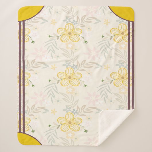 Couverture Sherpa Cornerstone Blossom Olive (Devant)