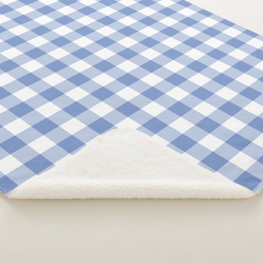 Couverture Sherpa Cornflower Blue En vichy Check Motif (3/4)