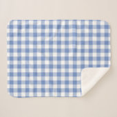 Couverture Sherpa Cornflower Blue En vichy Check Motif (Devant (Horizontal))