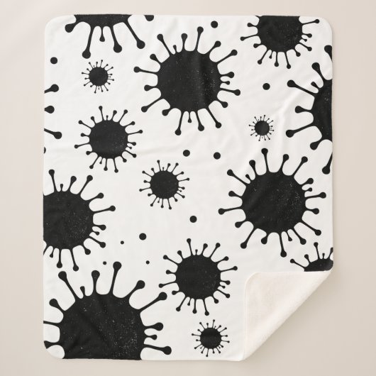 Couverture Sherpa coronavirus noir (Devant)
