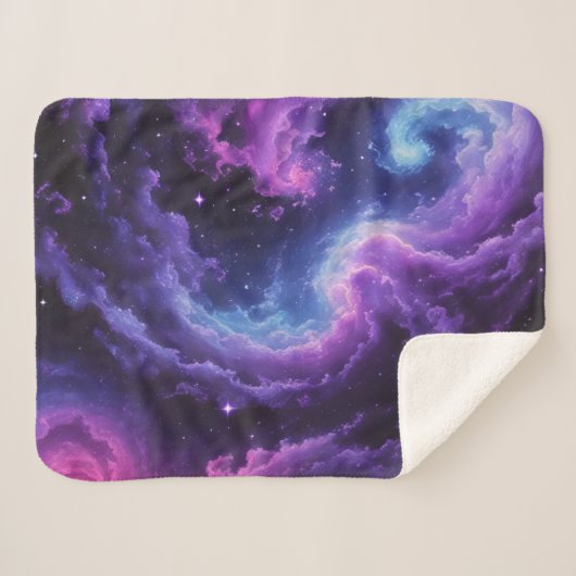 Couverture Sherpa Cosmic Galaxy Nebula Abstract Space Art Design (Devant (Horizontal))