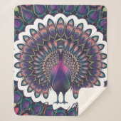 Couverture Sherpa Cosmic Peacock Mandala Fleece Blanket (Devant)
