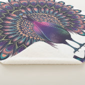 Couverture Sherpa Cosmic Peacock Mandala Fleece Blanket (3/4)