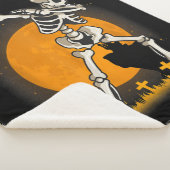 Couverture Sherpa Costume de squelette d'Halloween Dabbing (3/4)