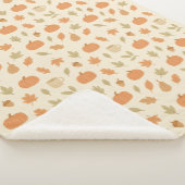 Couverture Sherpa Cosy épice Citrouille Automne Motif sans couture (3/4)