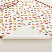 Couverture Sherpa Cosy Hiver Sherpa Blanket avec feuilles d'automne (3/4)