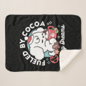 Couverture Sherpa Cosy Puppy Dreams - Chocolat chaud et Noël (Devant (Horizontal))