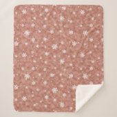 Couverture Sherpa Cosy Rose Gold Parties scintillant Étoiles Snowfla (Devant)