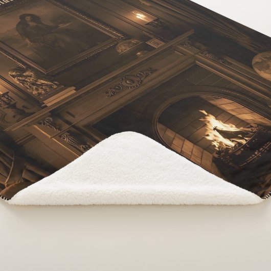 Couverture Sherpa Cosy Sherpa Blanket Dark Academia Cadeau pour lect (3/4)