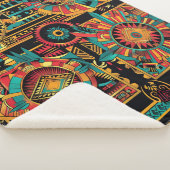 Couverture Sherpa Cosy Turquoise "Aztec Dream" Plush Sherpa Blanket (3/4)