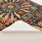 Couverture Sherpa Cosy Turquoise "Aztec Dream" Plush Sherpa Blanket (3/4)