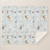 Couverture Sherpa Cosy Winter Wonderland Village de patinage sur gla (Devant (Horizontal))