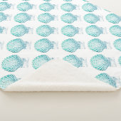 Couverture Sherpa coteau turquoise couleur bleu mermaid (3/4)
