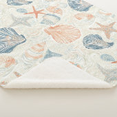 Couverture Sherpa Côtière rustique - Coquillages, Starfish, Reef (25 (3/4)