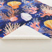 Couverture Sherpa Côtière rustique - Coquillages, Starfish, Reef (27 (3/4)