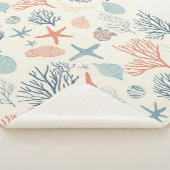 Couverture Sherpa Côtière rustique - Coquillages, Starfish, Reef (35 (3/4)