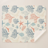Couverture Sherpa Côtière rustique - Coquillages, Starfish, Reef (35 (Devant (Horizontal))