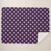 Couverture Sherpa Cottage Eggplant Sud Fleur de Lys (Devant (Horizontal))