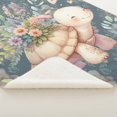 Couverture Sherpa Cottage Garden Turtle Watercolor (3/4)