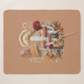 Couverture Sherpa Cottagecore Champignon (Devant (Horizontal))