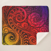 Couverture Sherpa Couchage Tourbillon Coucher de soleil (Devant (Horizontal))