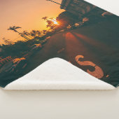 Couverture Sherpa Coucher de soleil à l'horizon (3/4)