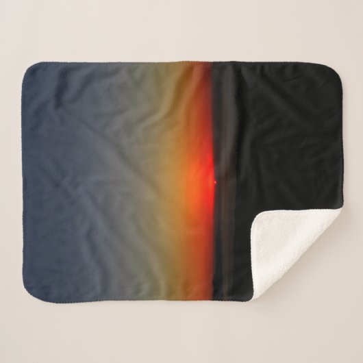 Couverture Sherpa Coucher de soleil dans l'eau (Devant (Horizontal))