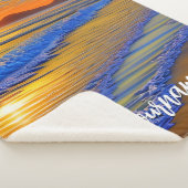 Couverture Sherpa Coucher de soleil sur la plage de sable (3/4)