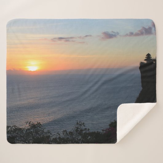 Couverture Sherpa Coucher de soleil tropical (Devant (Horizontal))