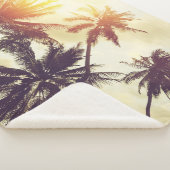 Couverture Sherpa Coucher de soleil tropical : Palm Silhouette Vinta (3/4)
