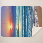 Couverture Sherpa Coucher de soleil tropical sur la plage (Devant (Horizontal))