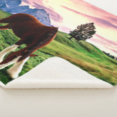 Couverture Sherpa Coucher du soleil de Clydesdale (3/4)