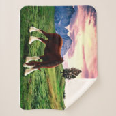 Couverture Sherpa Coucher du soleil de Clydesdale (Devant)