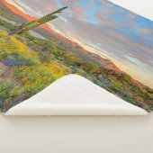 Couverture Sherpa Coucher du soleil sur le paysage désertique (3/4)