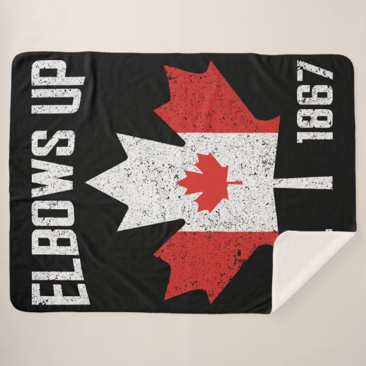 Couverture Sherpa Coudes vers le haut Canada Véritable Nord Fier Can (Devant (Horizontal))