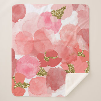 Couverture Sherpa Couleur, abstrait, divers motif transparent avec c