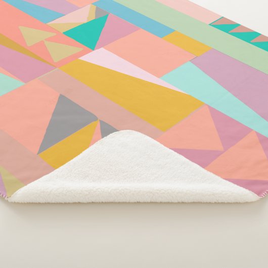 Couverture Sherpa Couleur agréable Couleur moderne Formes géométriqu (3/4)