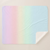 Couverture Sherpa Couleur Aquarelle bleu arc-en-ciel (Devant (Horizontal))