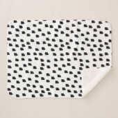 Couverture Sherpa Couleur d'eau noir et blanc (Devant (Horizontal))