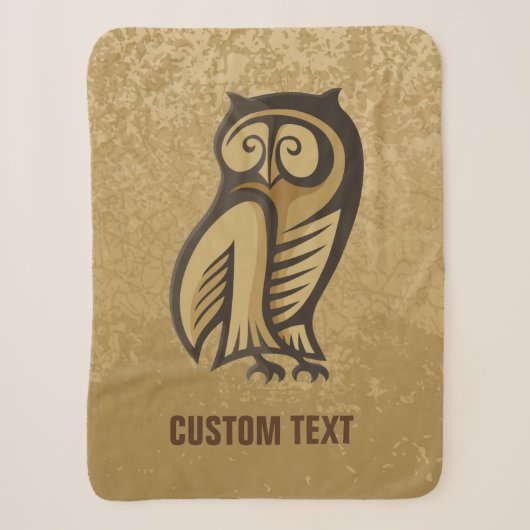 Couverture Sherpa Couleur du symbole de hibou (Devant)