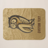 Couverture Sherpa Couleur du symbole de hibou (Devant (Horizontal))